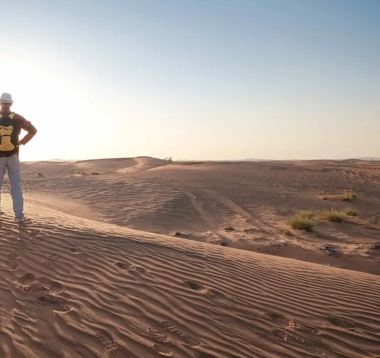 An open dune field in the Qatari desert