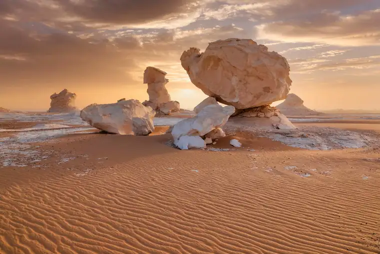 Rock formations on the west coast of Qatar